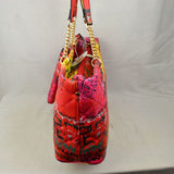 2-in-1 Graffiti quilted chain tote with wallet - multi 3