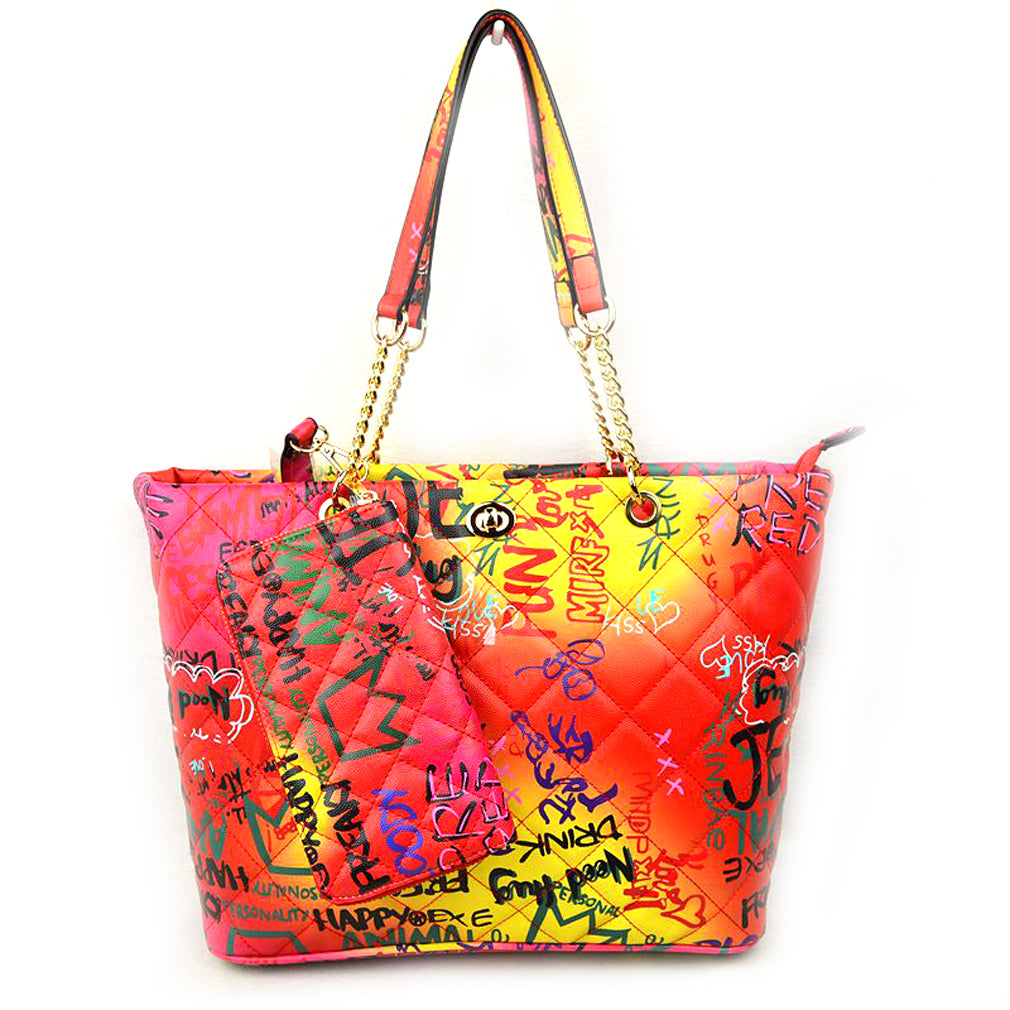 Graffiti Travel Shoulder Bag @ Rita's Unique Boutique
