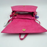Acrylic chain satchel - fuchsia
