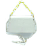Acrylic chain satchel - white
