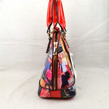 Michelle Obama collage tote - red