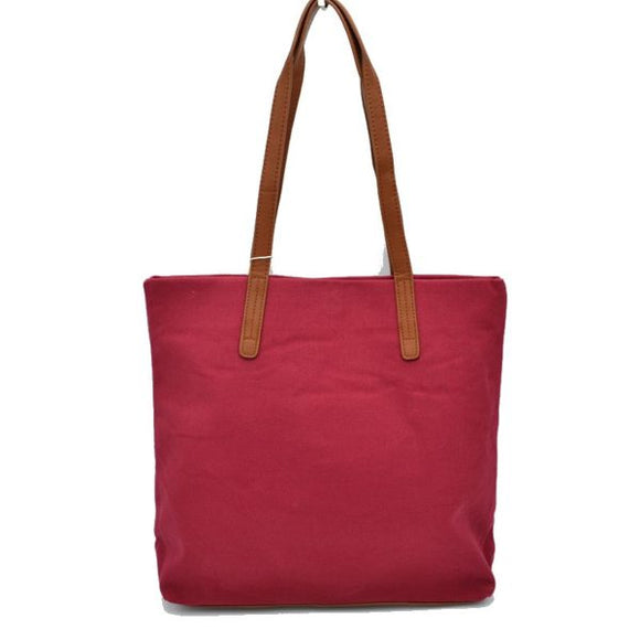 Fabric tote - red