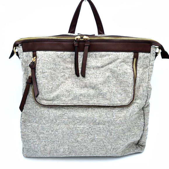 Fabric backpack - grey