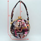 Michelle Obama collage round tote - multi