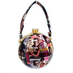 Michelle Obama collage round tote - multi