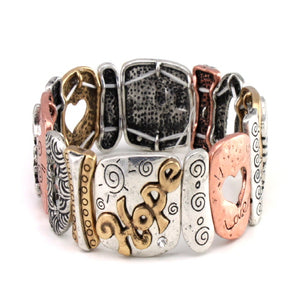 MIX METAL INSPIRATIONAL BRACELET