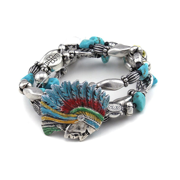 [12PC] Native American Bracelet- 4439sbtq