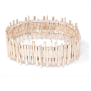 Thin metal bar bracelet - rose gold