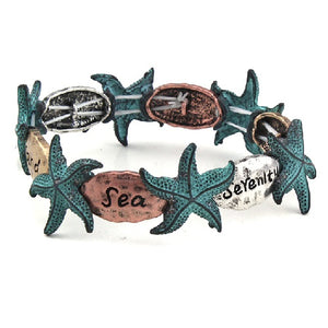 Starfish with  words bracelet