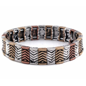 Chevron texture bracelet - multi