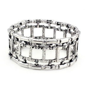 Simple square bracelet - silver