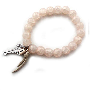 Key & Lock glass bead bracelet - NT