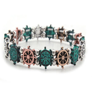 PATINA SHIP WHEEL BRACELET