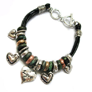 Multi heart charm bracelet