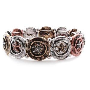Starfish bracelet -tri multi