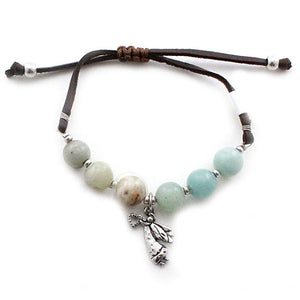 Angel charm w/ semi precious stone bracelet - LMT