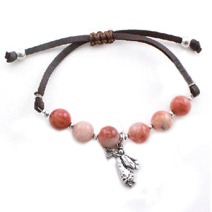 Angel charm w/ semi precious stone bracelet - NT