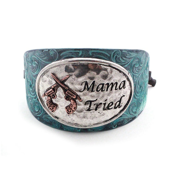[12pcs] Mama tried western cuff bracelet - ptmtbr