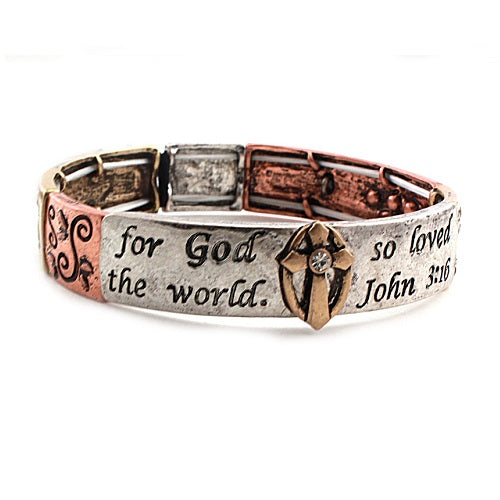 John 3:16 bracelet - multi