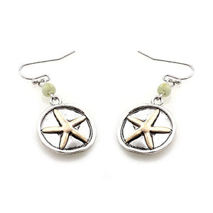 Starfish  earring - silver gold