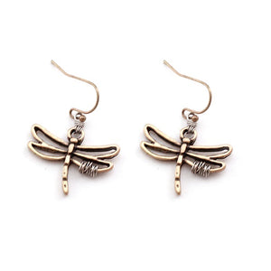 Dragonfly earring - gold