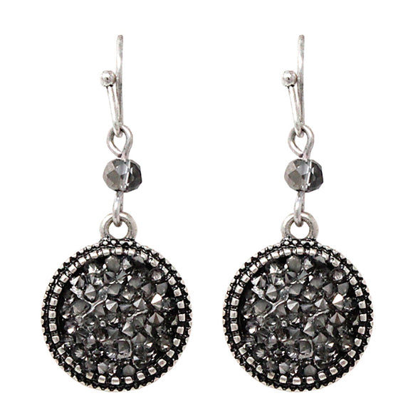 ROUND PAVE EARRING