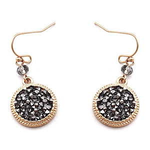 ROUND PAVE EARRING