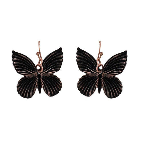 Butterfly earring - copper