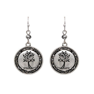 Tree of life earring - silver