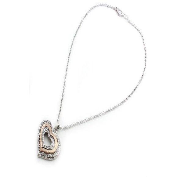 Heart pendant necklace set