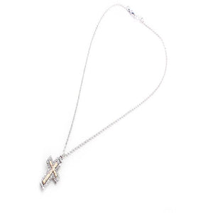 CROSS NECKLACE SET - SILVER GOLD