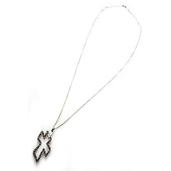 Outline Cross necklace set - Silver