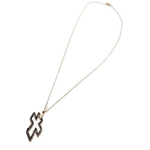 Outline Cross necklace set - Gold