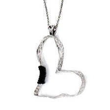 Chunky Heart necklace set - silver