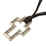 Inspirational cross necklace set - gold