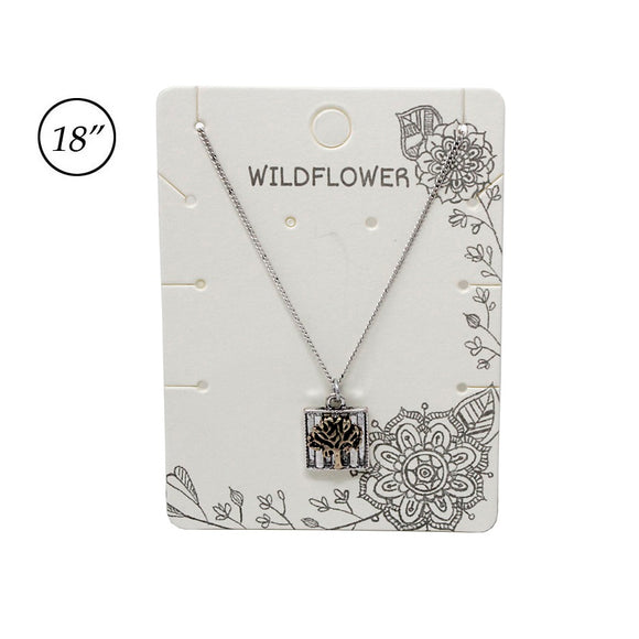 [6PC SET] Tree of Life necklace set - burnish silver & gold