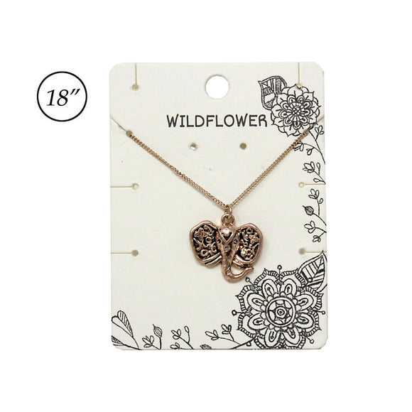 [6PC SET] Elephant pendant necklace set