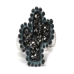 PAVE CACTUS STRETCH RING