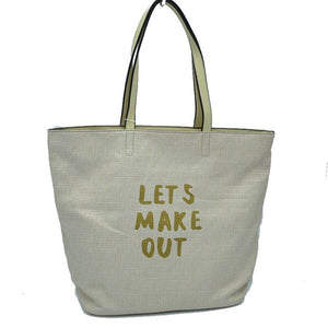 Let's make out tote - beige