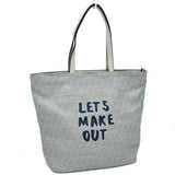 Let's make out tote - grey