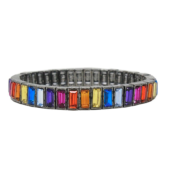 Baguette stone bracelet - multi color