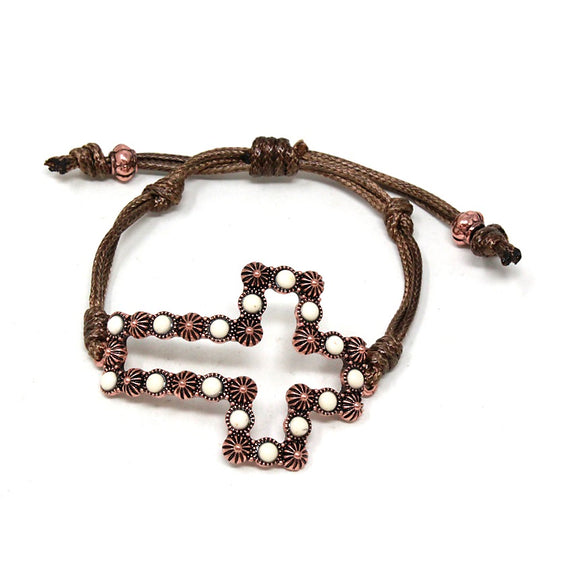 [2PCS] Cross Bracelet - natural