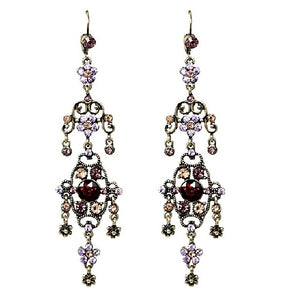 Bohemian chandelier earring - purple