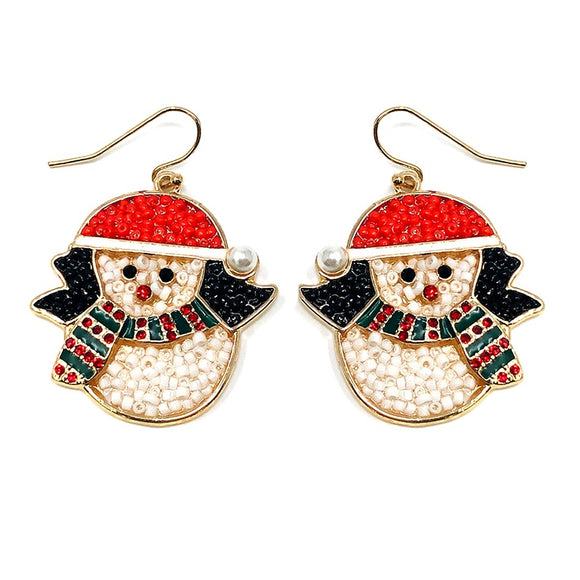[ 3 PC SET ] Snowman earrings