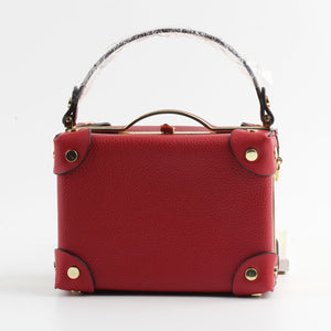 Framed boxy shoulder bag - red