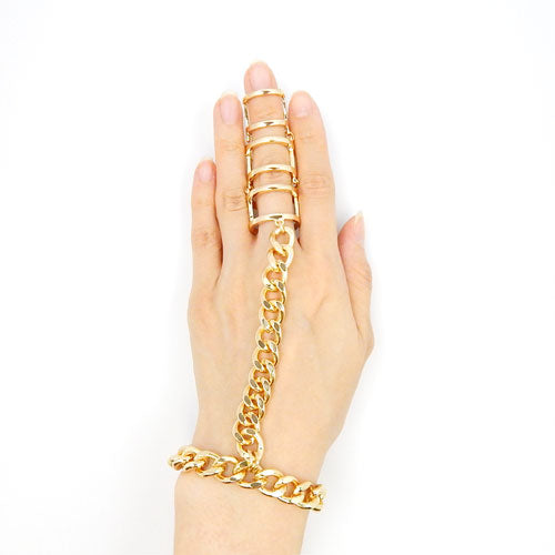 Chain hand jewelry - gold
