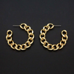 45mm chain earring - gold
