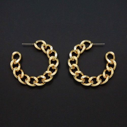 45mm chain earring - gold