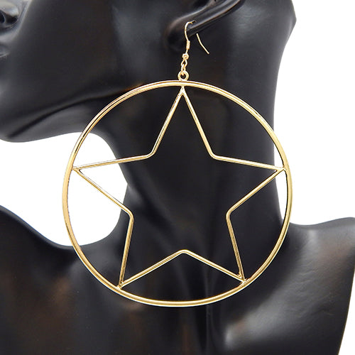 100mm star earring - gold