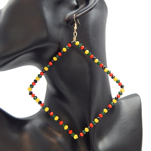 Square bead earring
